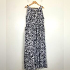 Soma Zebra Animal Maxi Dress Size XXL Print Soft Knit Side Pockets Halter Neck